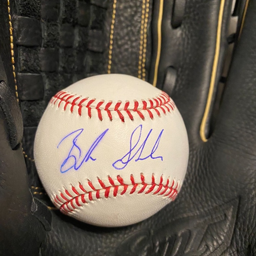 Brayden Shipley signed baseball with coa royals